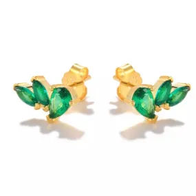 Emerald Leaf Studs