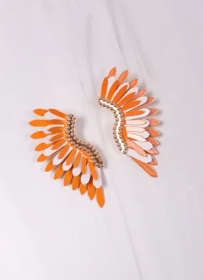 Farrell Metal Fan Earring ORANGE