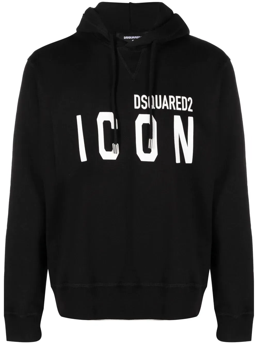 Felpa DSQUARED2 ICON con cappuccio logo nera