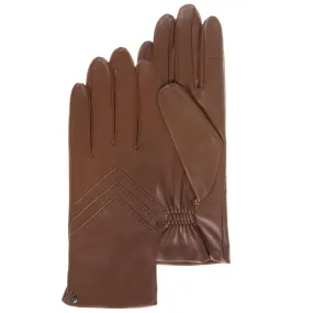 Gants Femme cuir chevrons Cognac