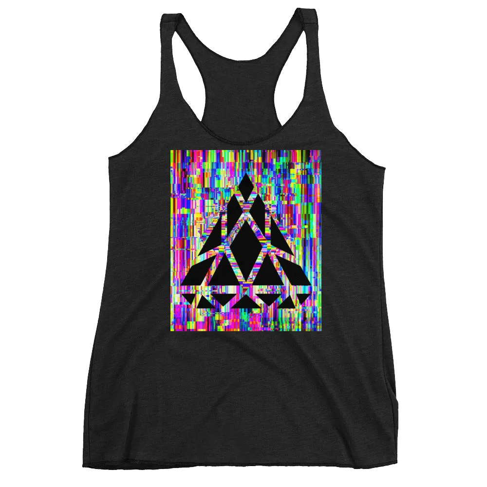 GEM GLITCH GRAPHIC RACERBACK TANK