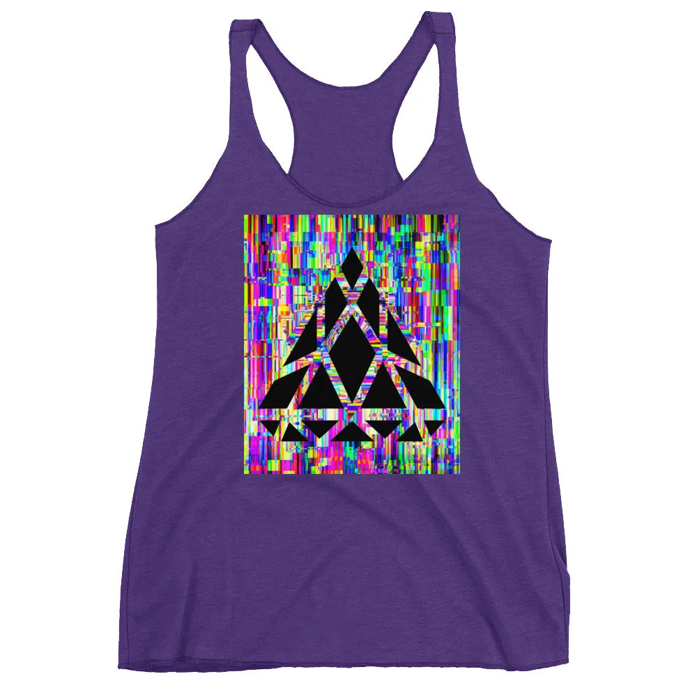 GEM GLITCH GRAPHIC RACERBACK TANK