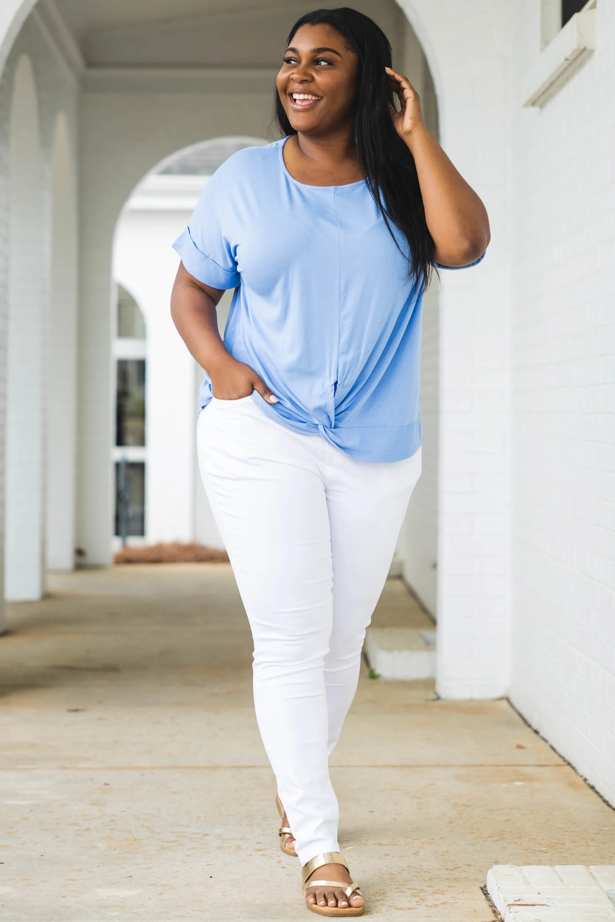 Gossip Only Top, Spring Blue