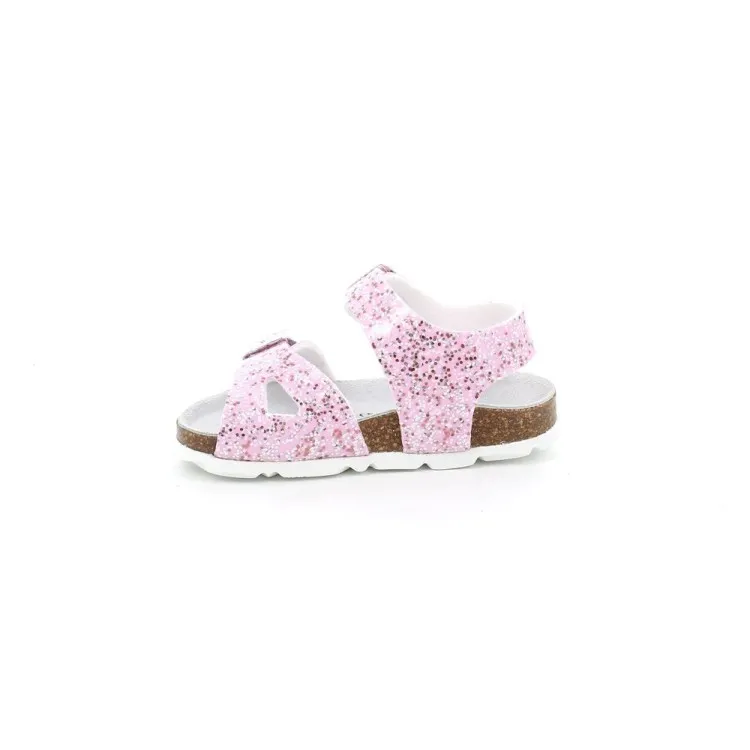 Grunland ARIA SB1789 Sandali Bambina Doppia Fascia Bianco Rosa