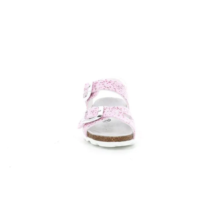 Grunland ARIA SB1789 Sandali Bambina Doppia Fascia Bianco Rosa