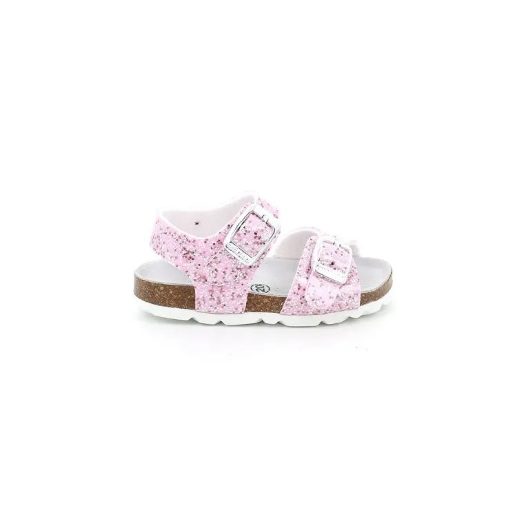 Grunland ARIA SB1789 Sandali Bambina Doppia Fascia Bianco Rosa