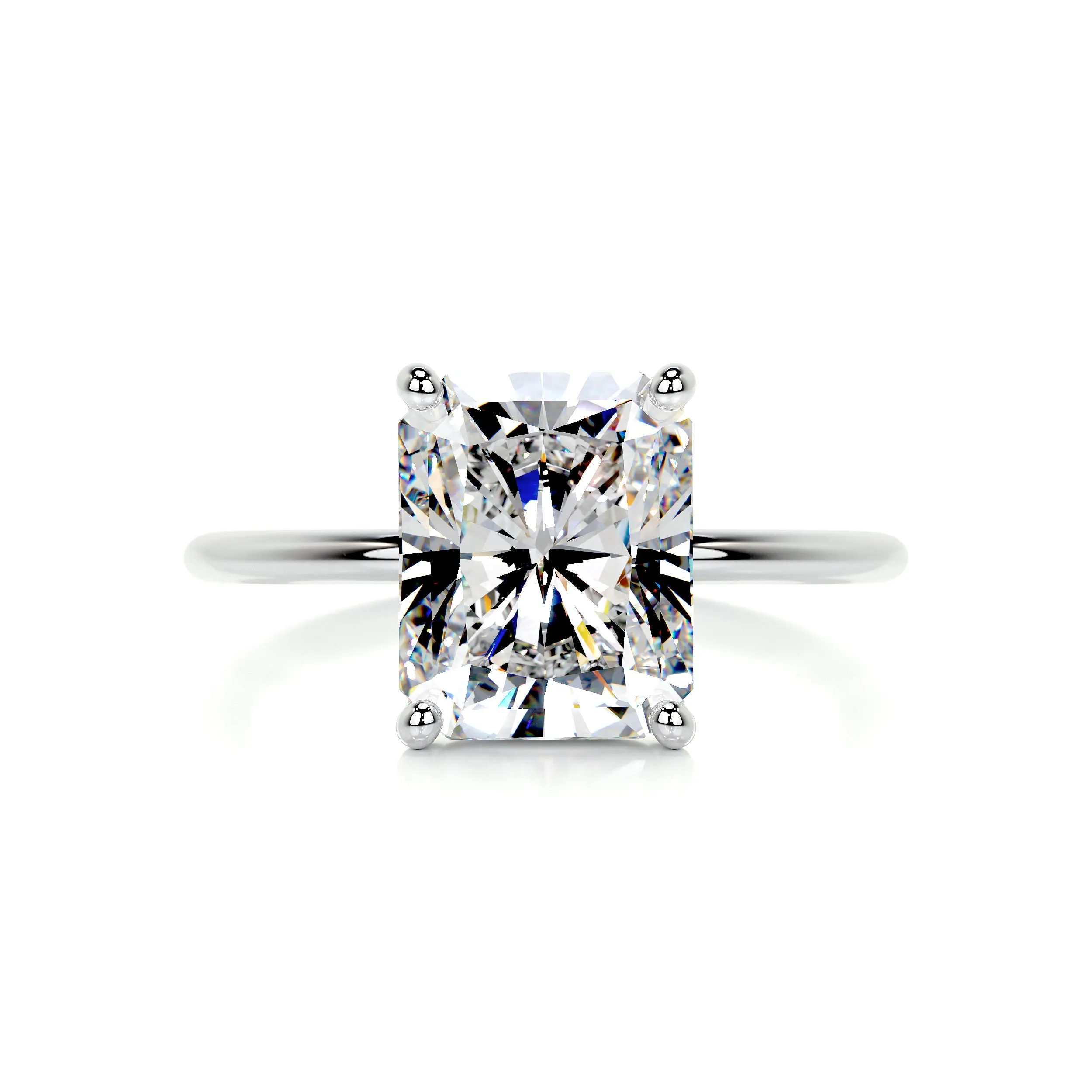 Harper Moissanite Ring -14K White Gold (RTS)