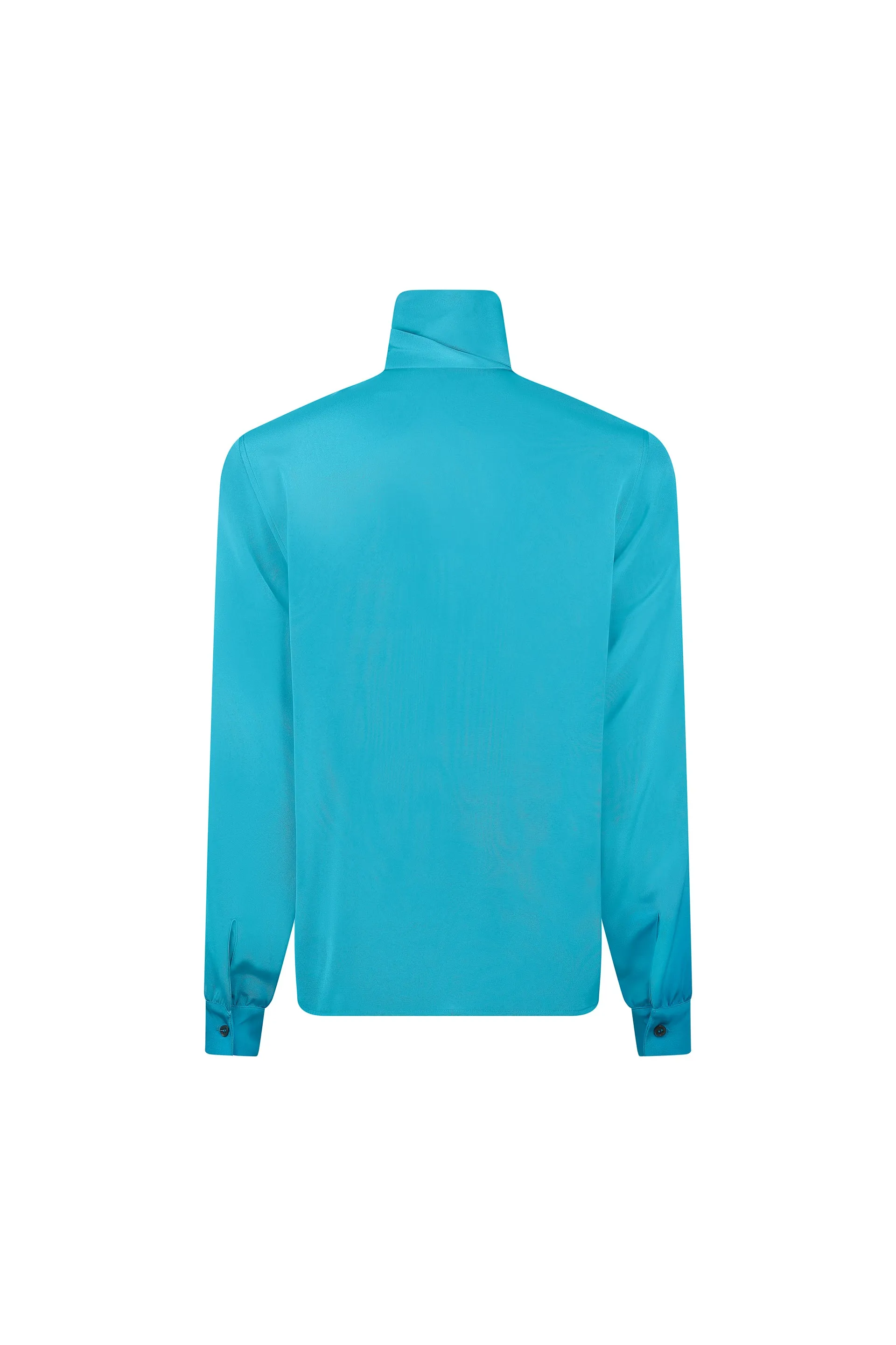 'HOCKNEY'S POOL' SLIM KEITH TIE BLOUSE