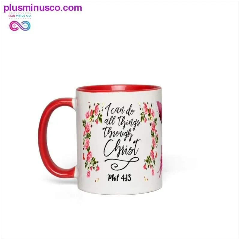 I can do all things through Christ Accent Mugs