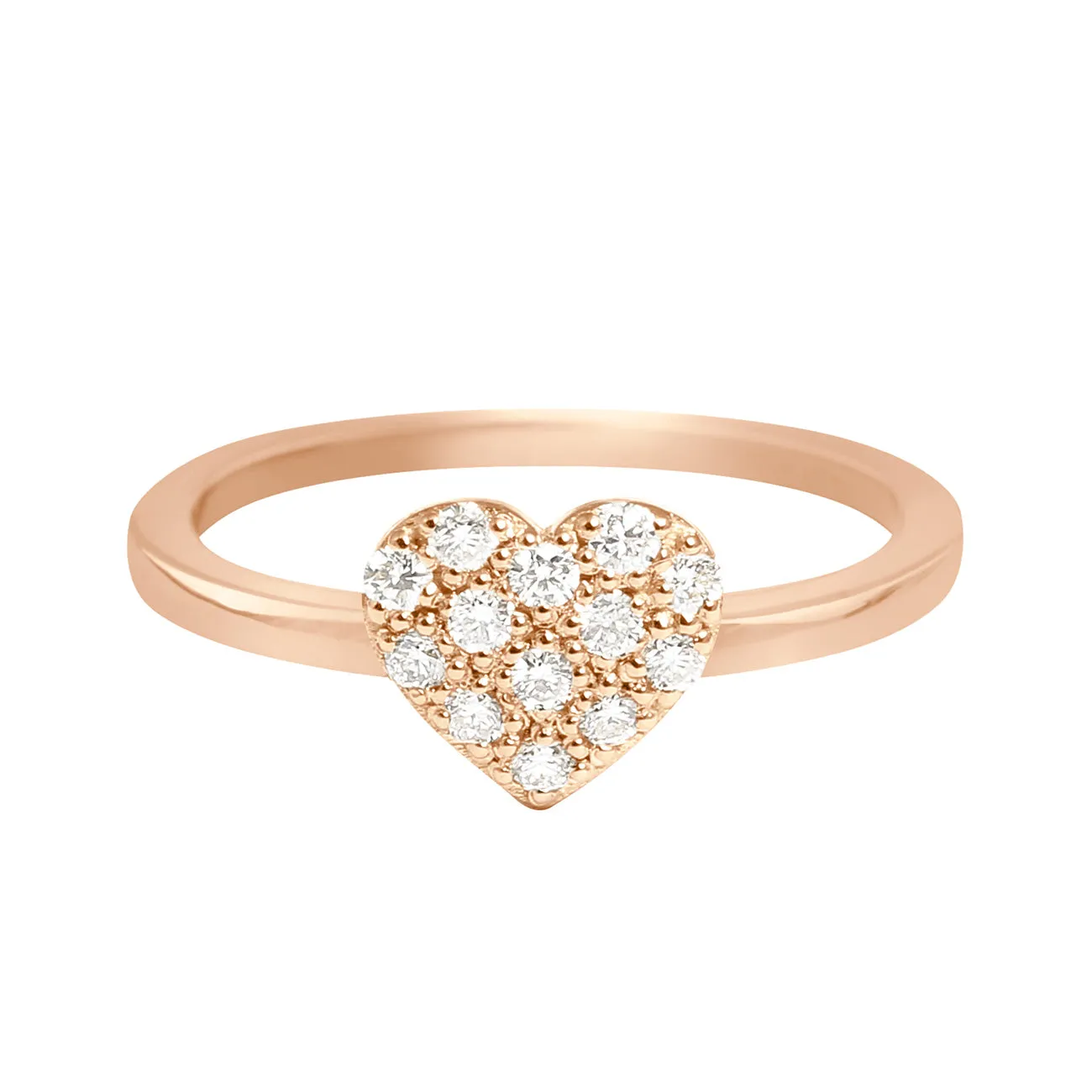 In Love Diamond Ring, Rose Gold, Size 6.25