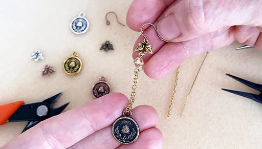 Jewelry Tutorial: How to Make Mixed Metal Earrings with Charms and Links