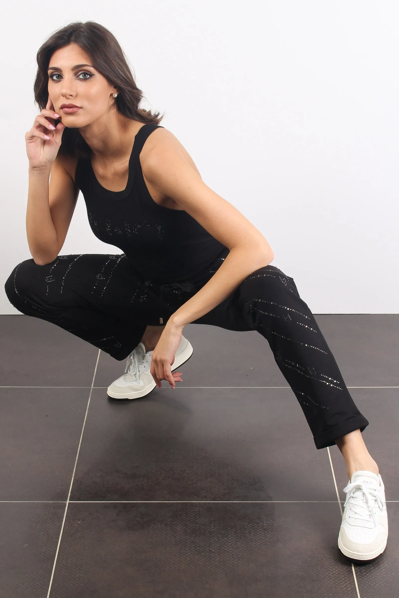 Jogging Multi Strass Nero/strass