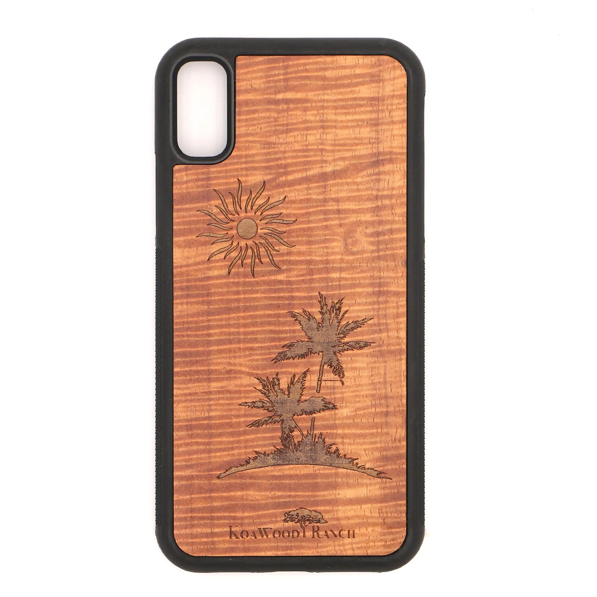 Koa Wood Phone Case - Palm Trees