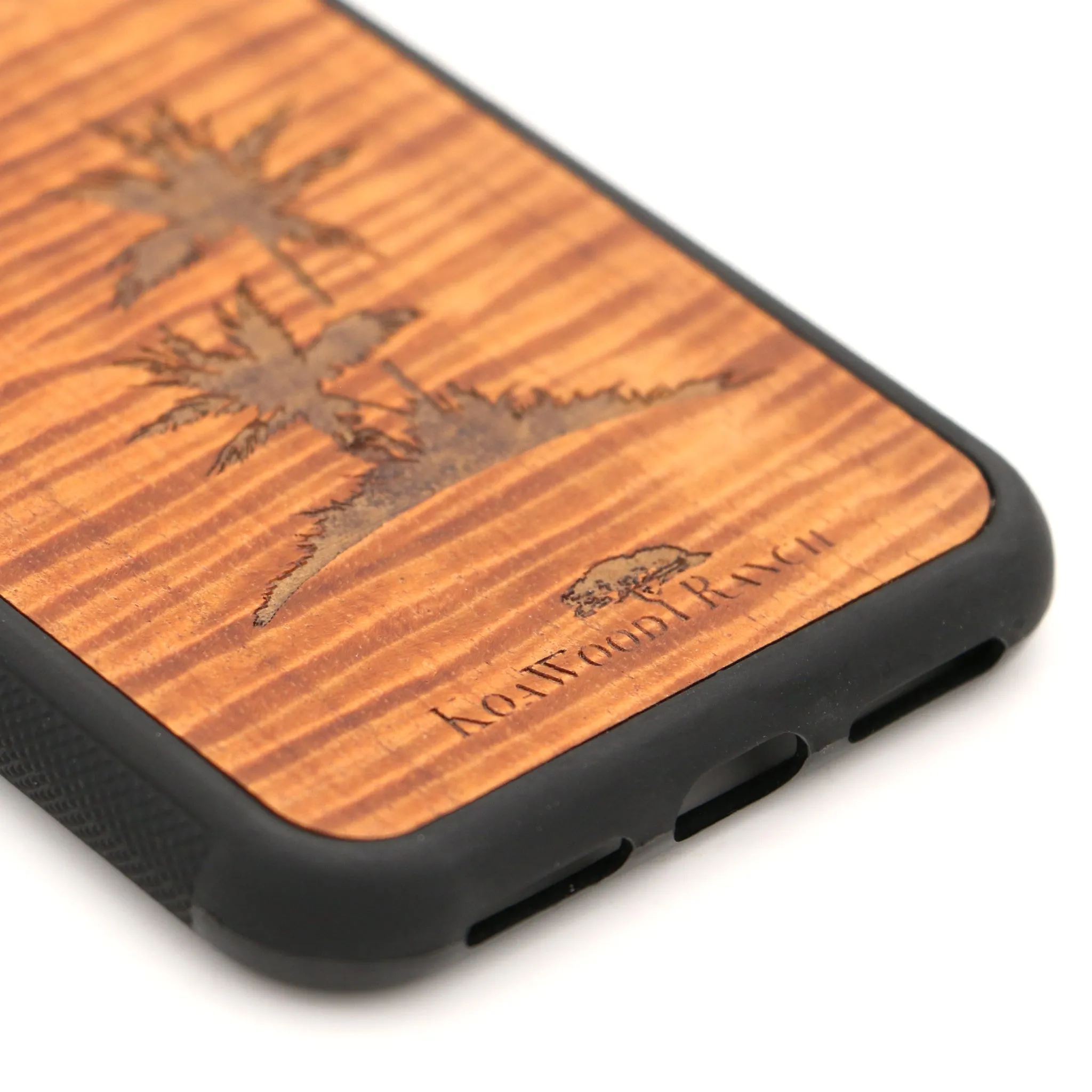 Koa Wood Phone Case - Palm Trees