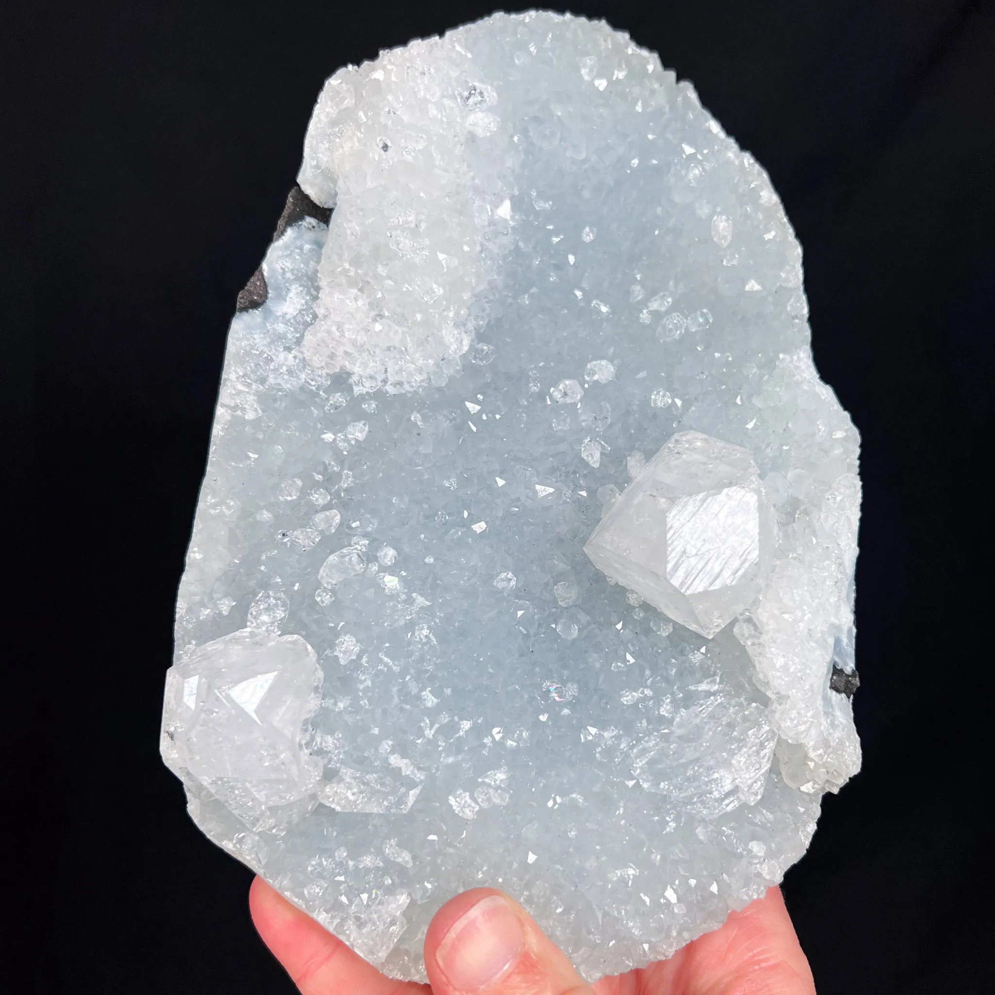 Large Apophyllite with Quartz Chalcedony