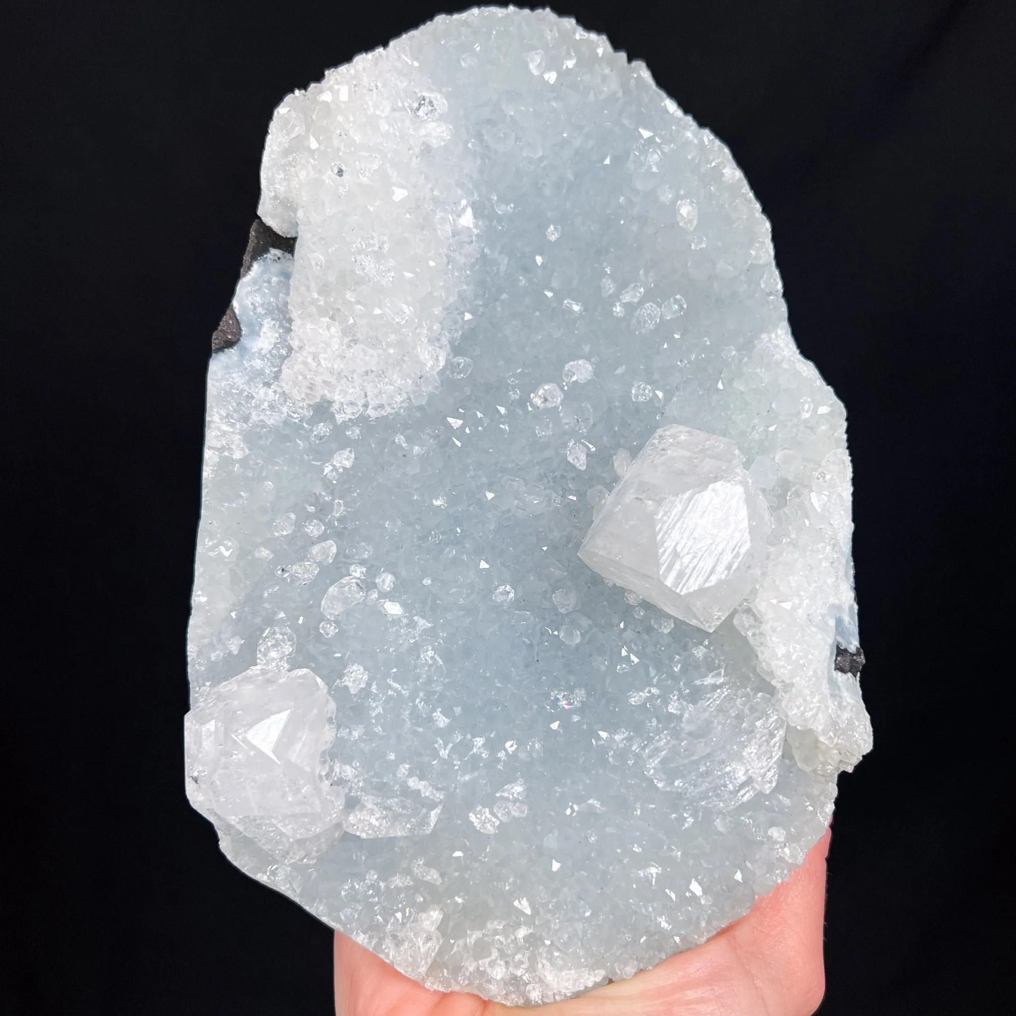 Large Apophyllite with Quartz Chalcedony