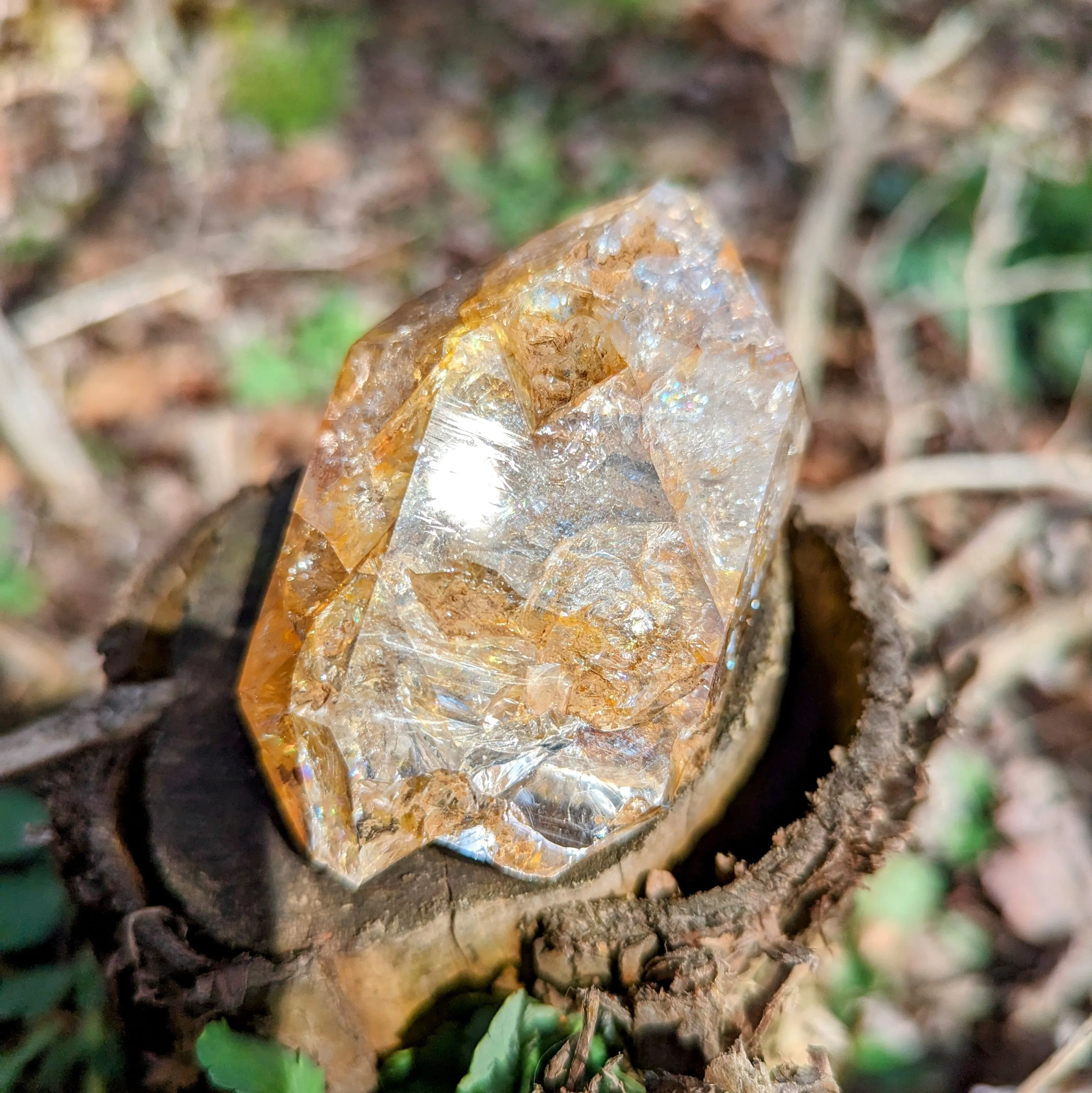 Large Golden Healer Herkimer Diamond  Quartz Crystal ~ Prosperous Healing- Ethically Sourced from New York- Tucson Treasure- Pur