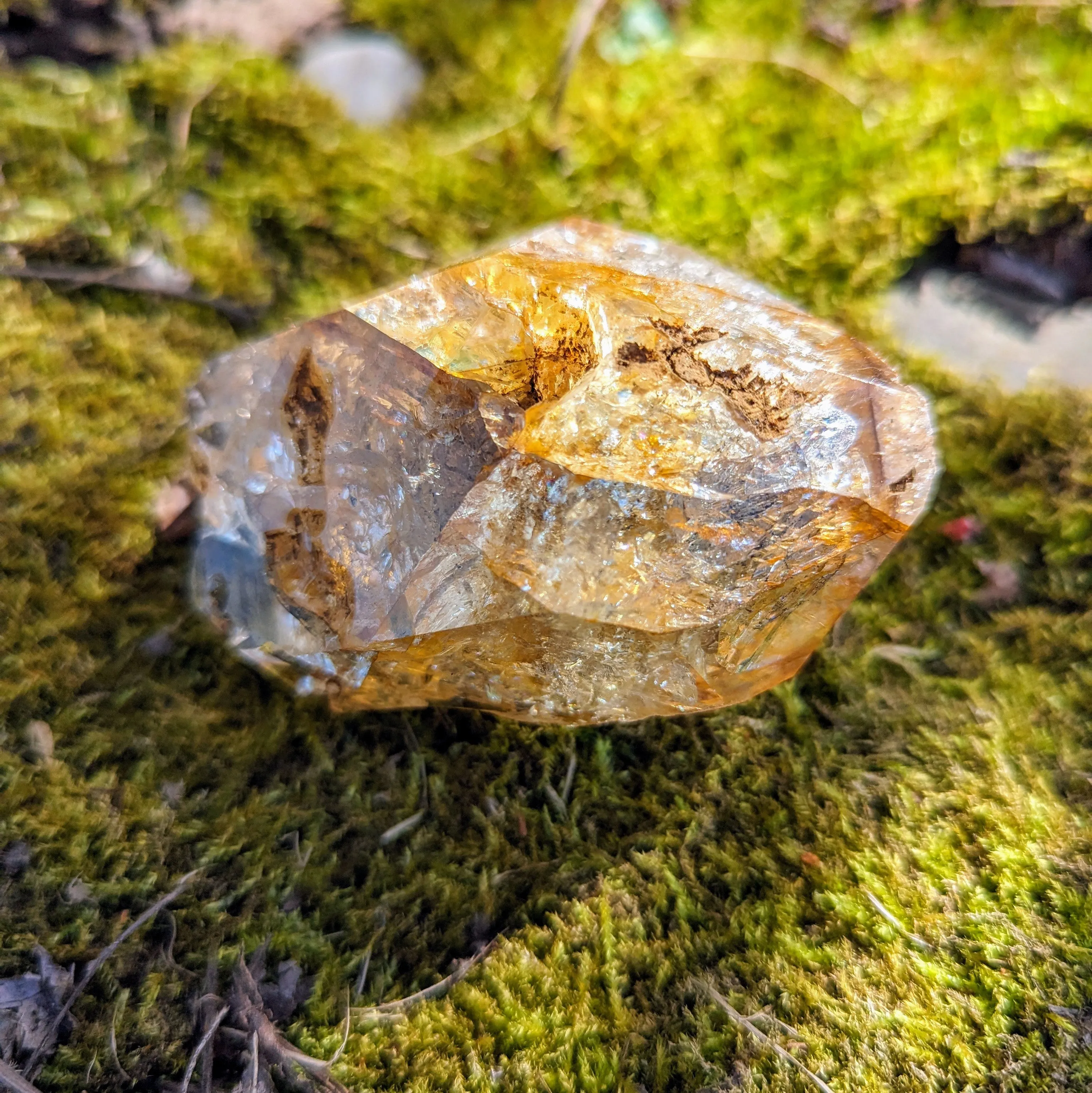 Large Golden Healer Herkimer Diamond  Quartz Crystal ~ Prosperous Healing- Ethically Sourced from New York- Tucson Treasure- Pur