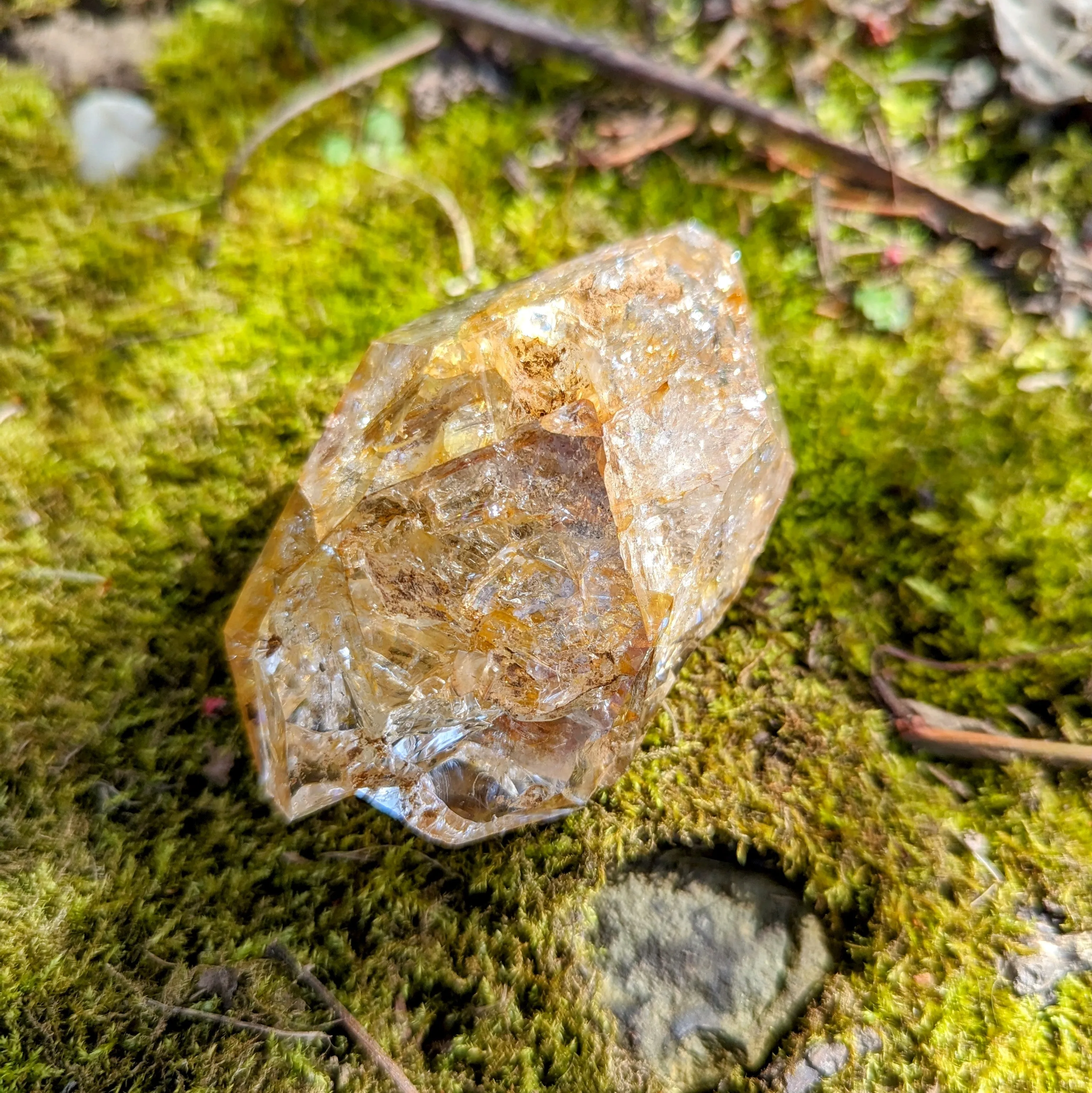 Large Golden Healer Herkimer Diamond  Quartz Crystal ~ Prosperous Healing- Ethically Sourced from New York- Tucson Treasure- Pur