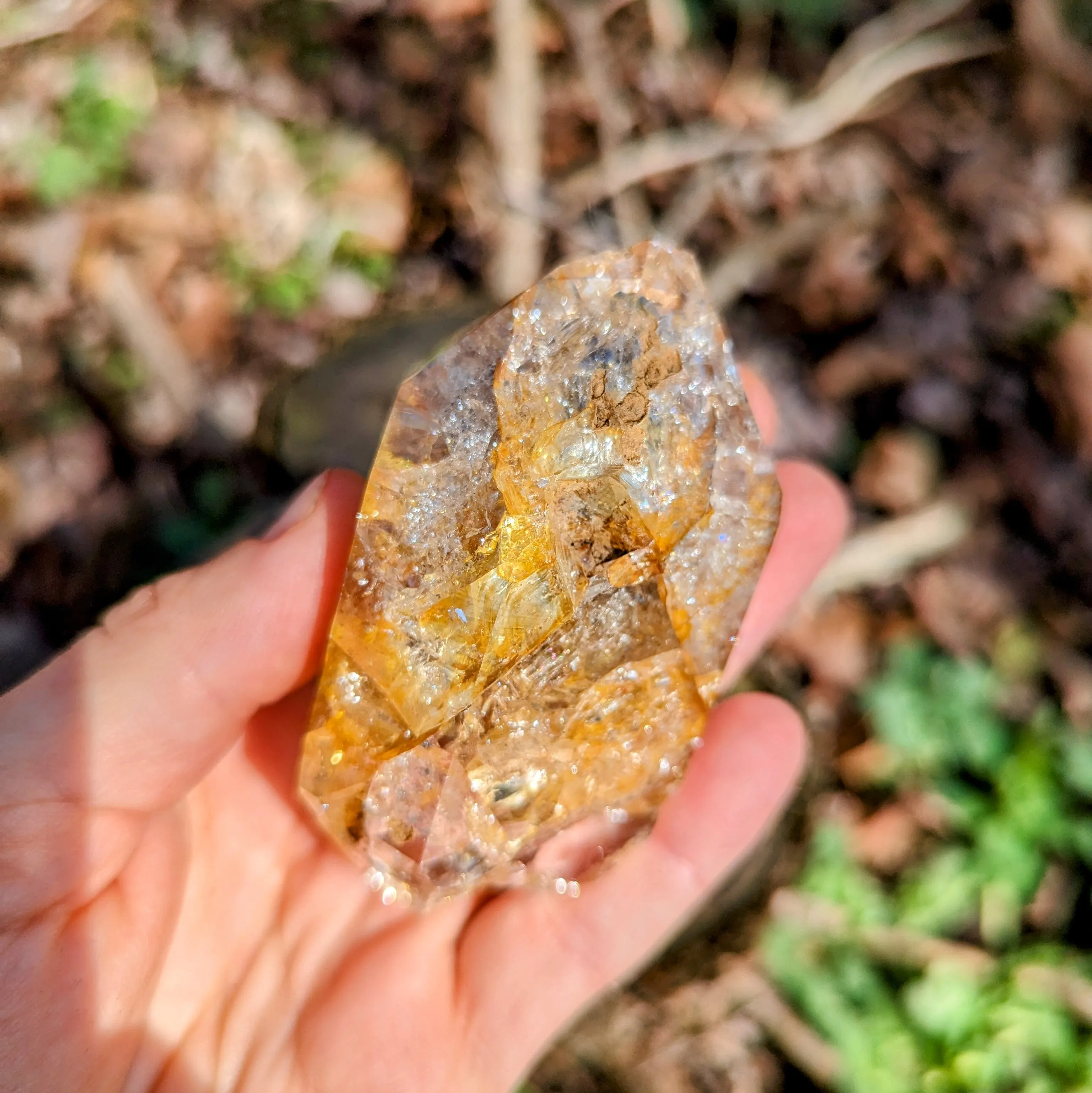 Large Golden Healer Herkimer Diamond  Quartz Crystal ~ Prosperous Healing- Ethically Sourced from New York- Tucson Treasure- Pur