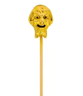 Late Victorian 18 Karat Gold Bacchus Satyr Stickpin