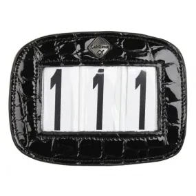 Le Mieux Saddle Pad Number Holder Black Croc | Ingatestone Saddlery