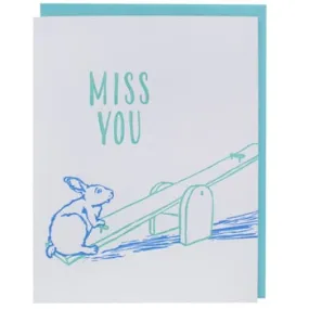 Lonely Seesaw Missing You Card