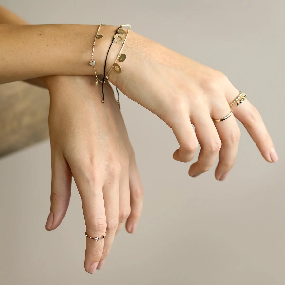 Love Charm Bracelet in Solid Yellow Gold