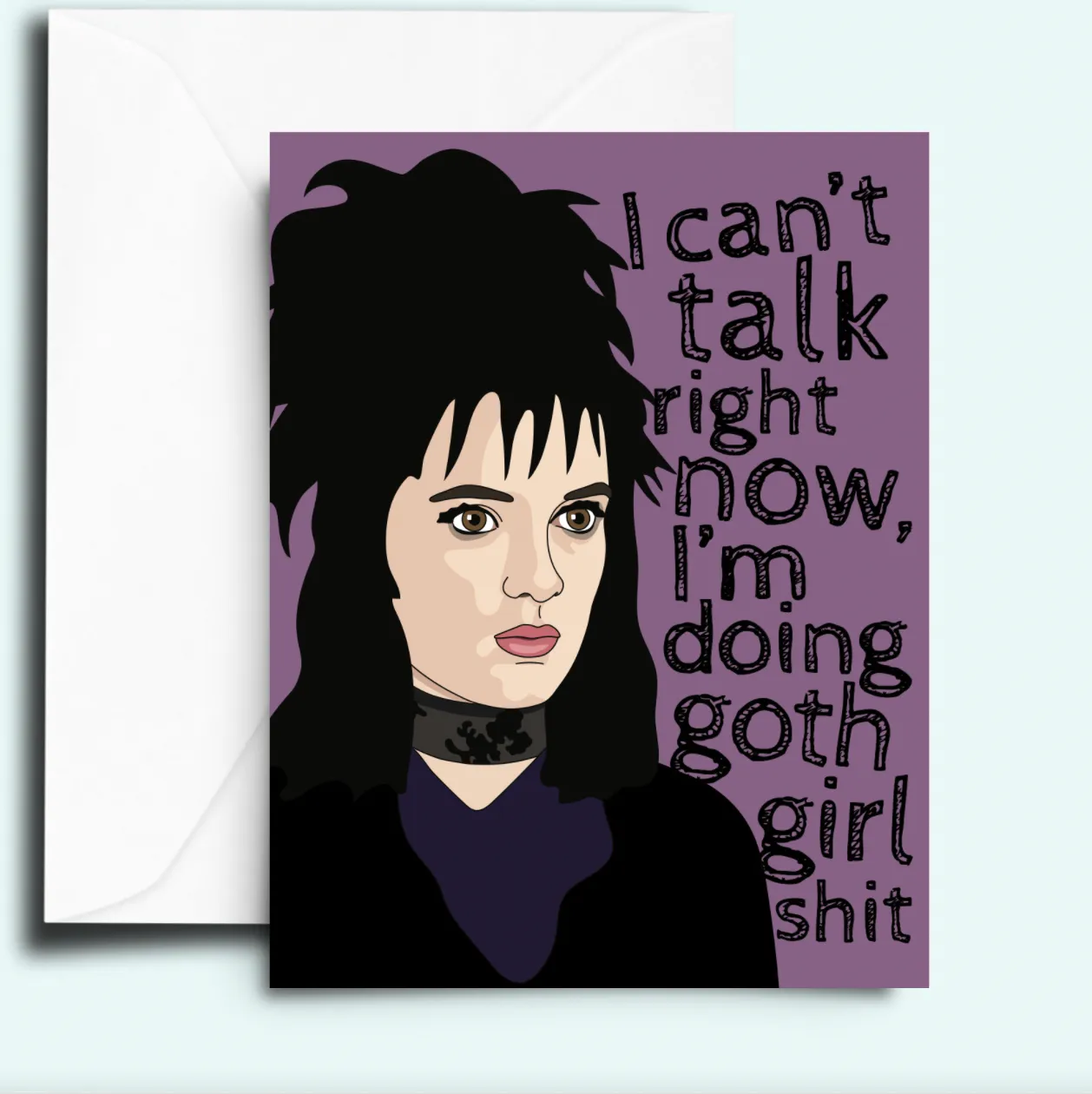 Lydia Deetz Goth Girl Card