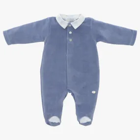 Martin Aranda Boys Collared Velour Footie