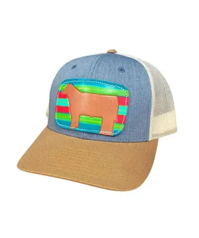 McIntire Saddlery Women's Serape Steer Patch Cap