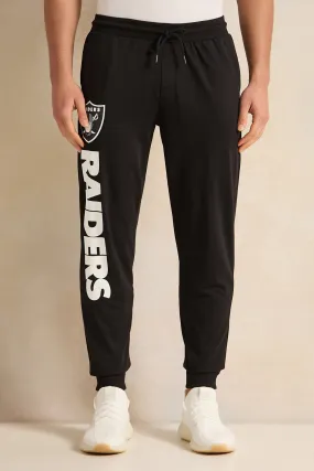 Men Black Printed Los Vegas Raiders Jogger