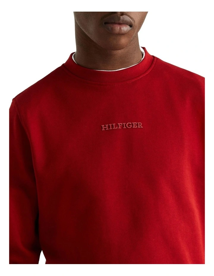 Monotype Graphic Sweatshirt in Red