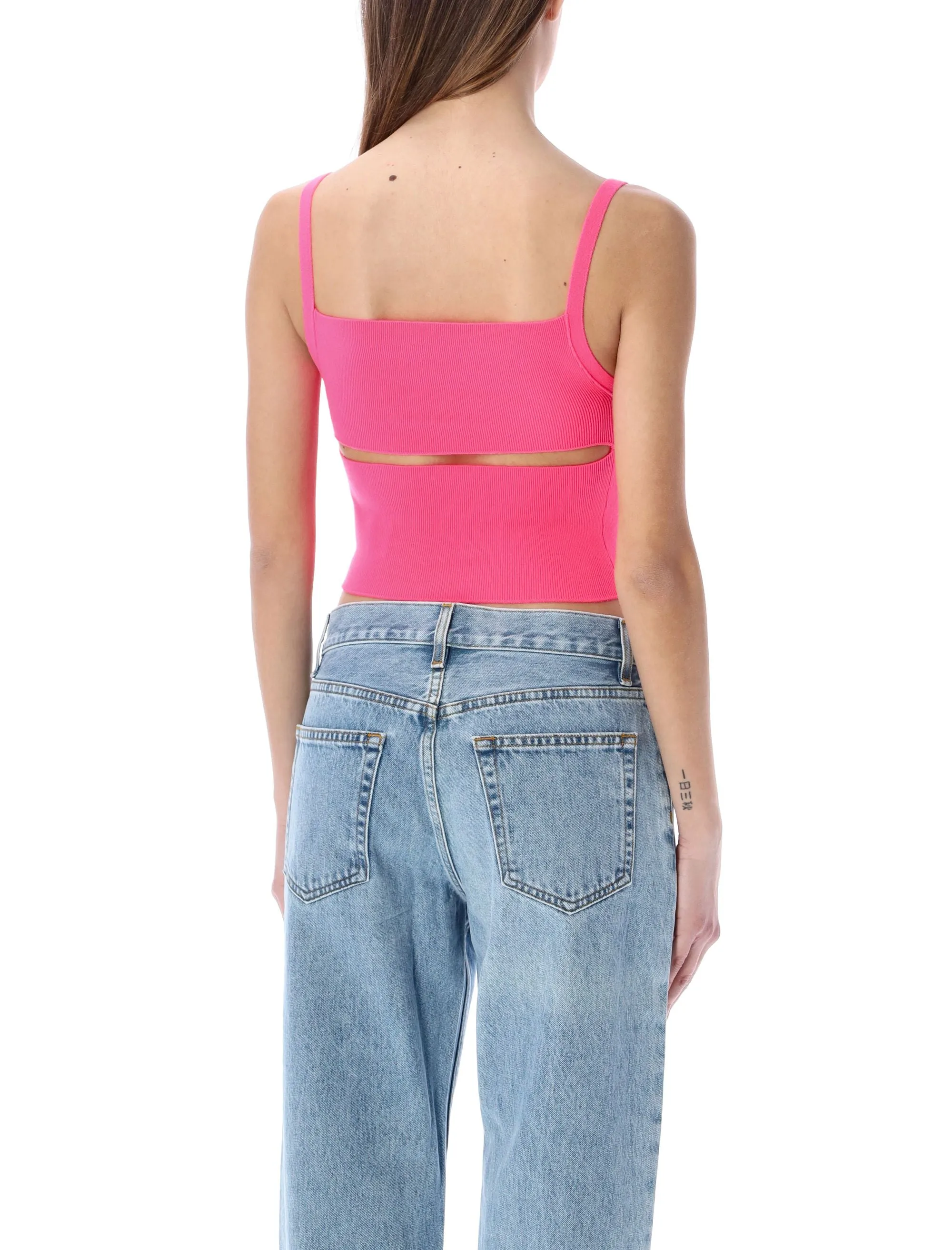 MSGM Crossover Strap Crop Top