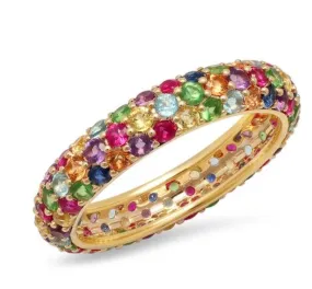 Multi colored Domed Ring