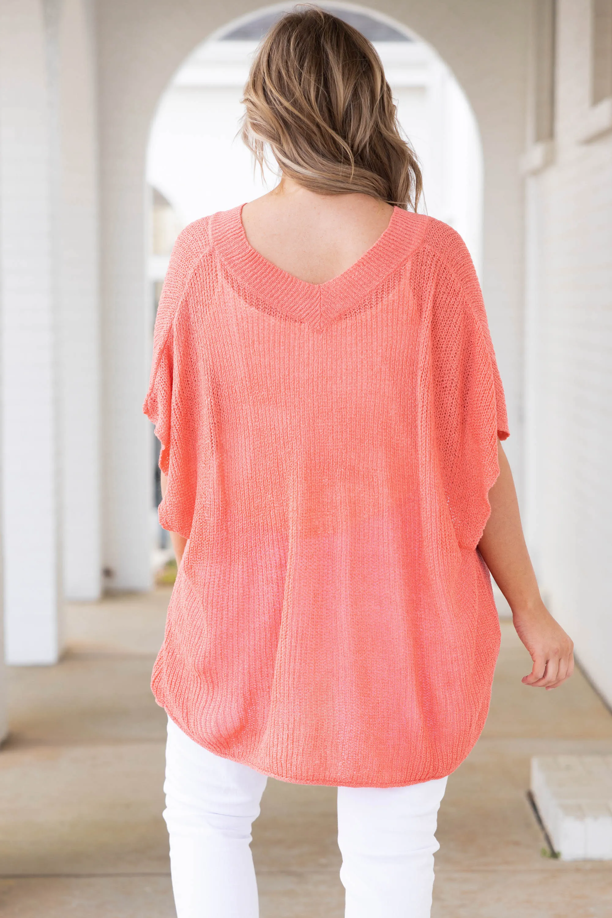 Nothing But Beauty Top, Deep Coral