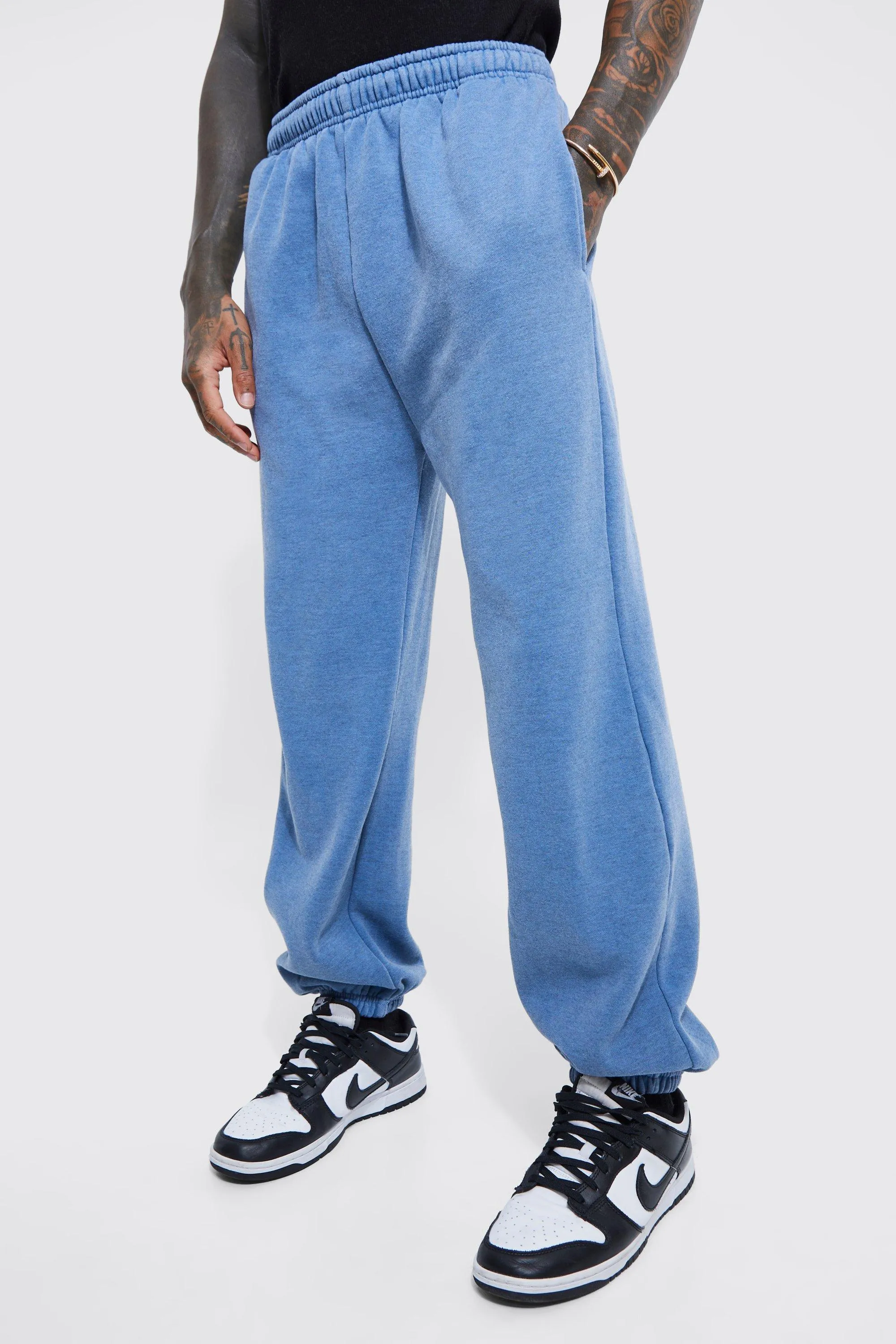 Overdyed Marl Jogger | boohooMAN UK