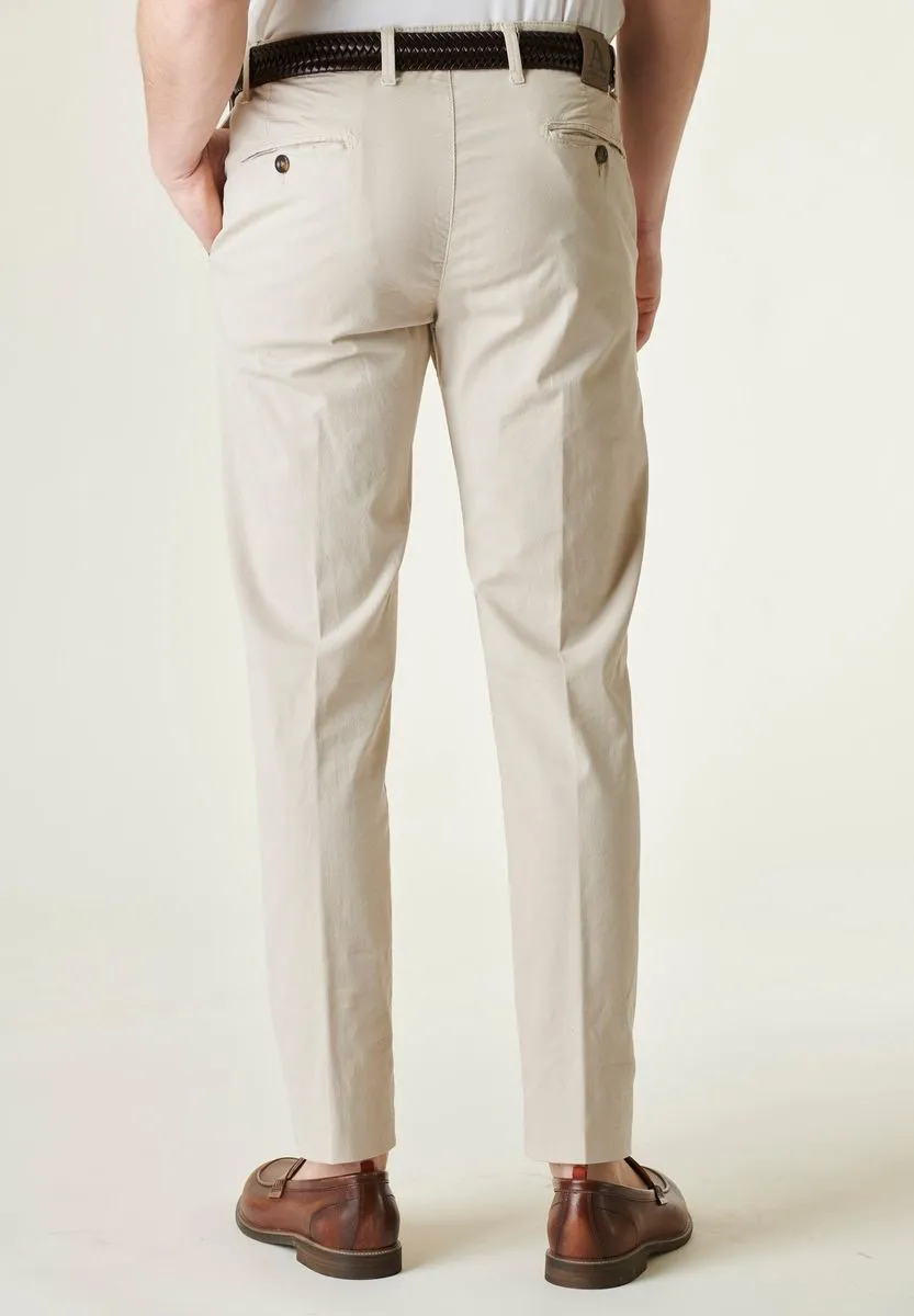 Pantalone beige tricotina cotone tc