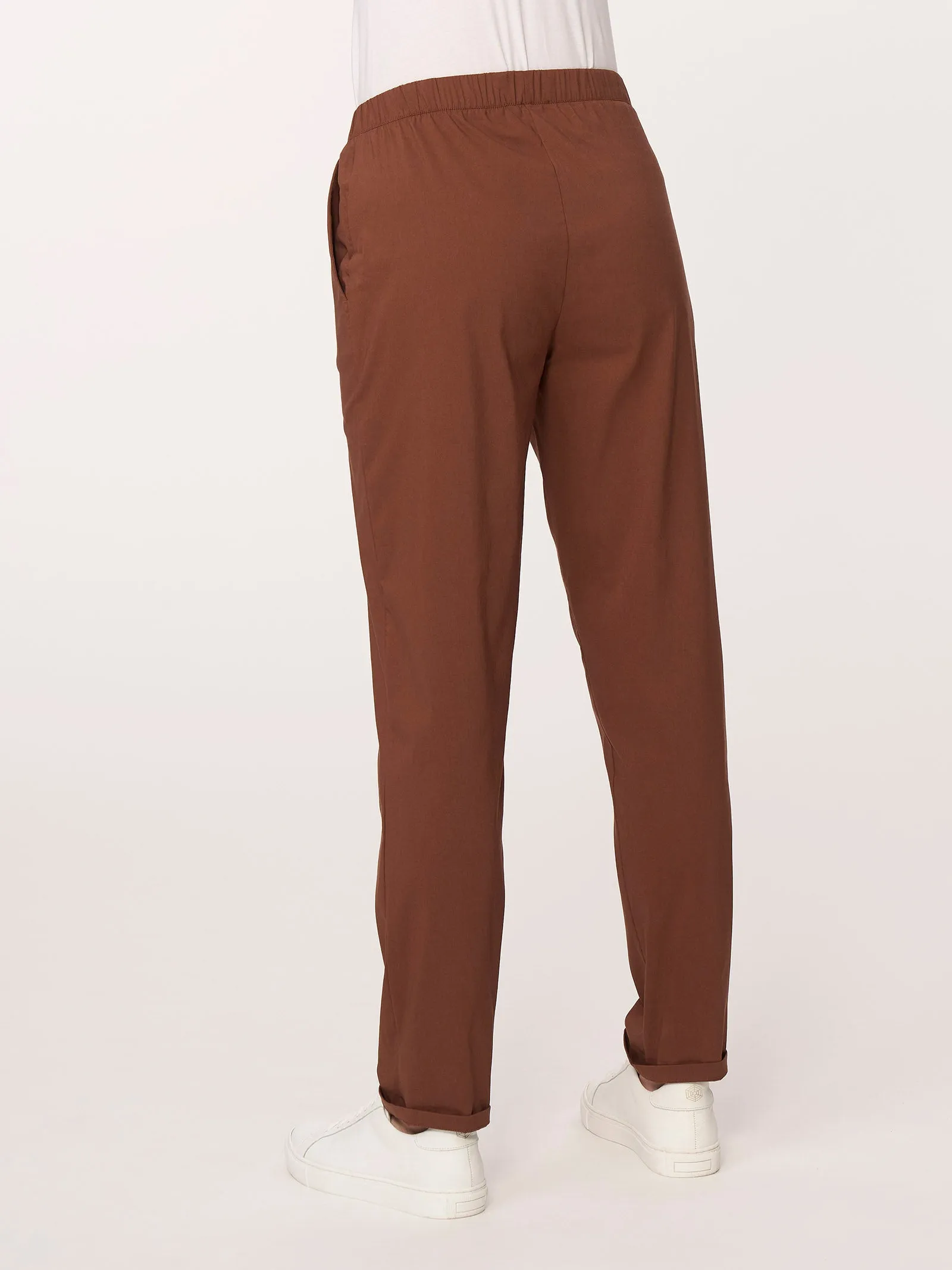 Pantalone Jogger con tasche in Super Fresh - Cappuccino