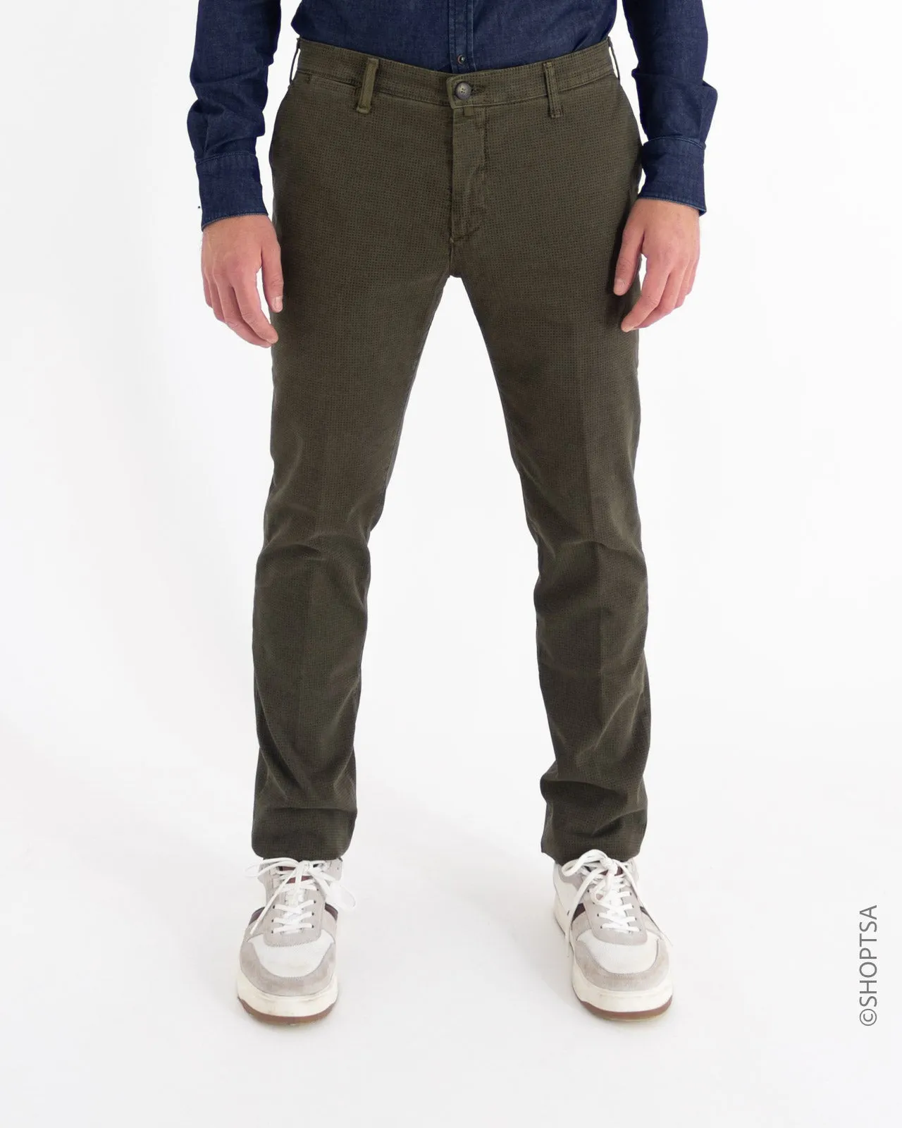 Pantalone verde scuro stampato