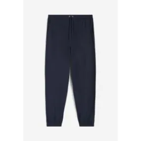 pantaloni jogger donna in tessuto popeline tinto in capo donna Nero