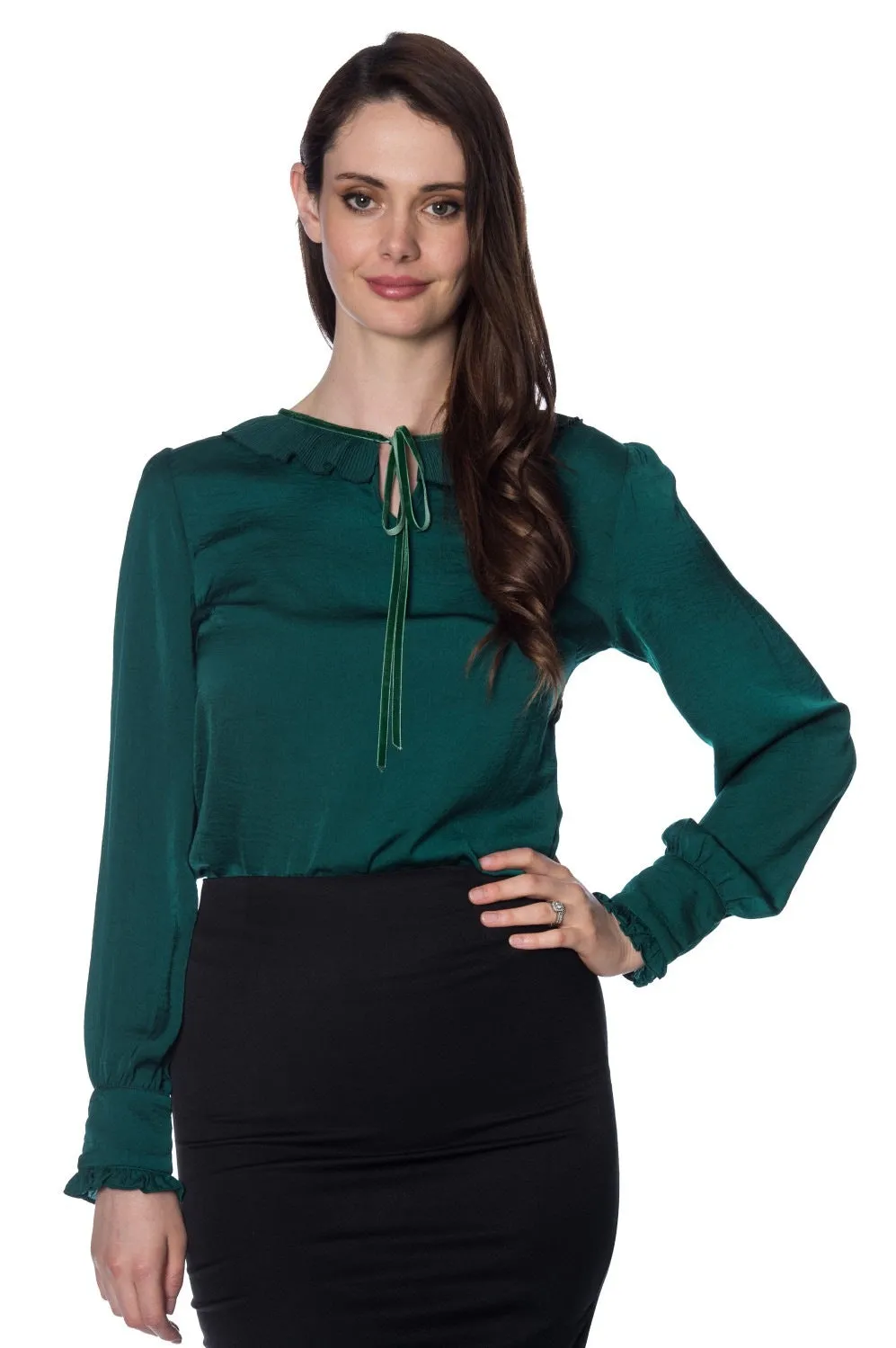 PERFECT PLEAT COLLAR TOP