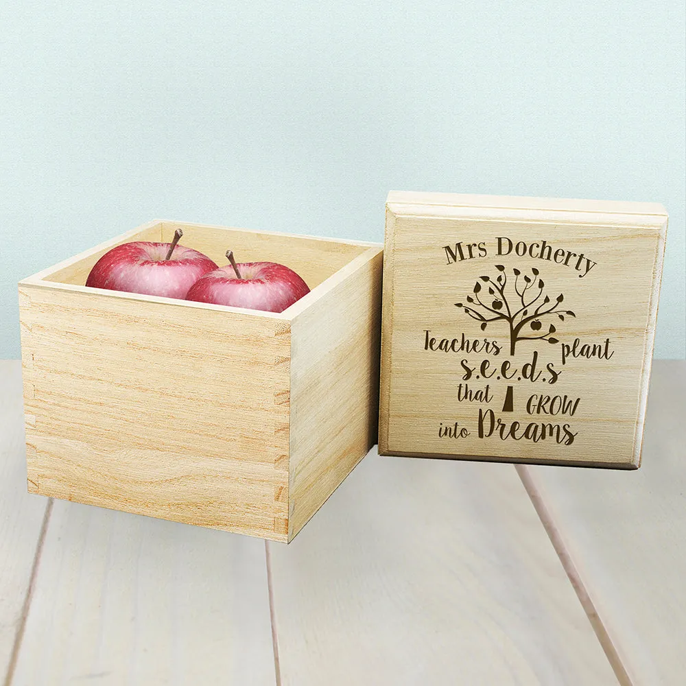 Personalised Teachers Plant Seeds... Cube Box