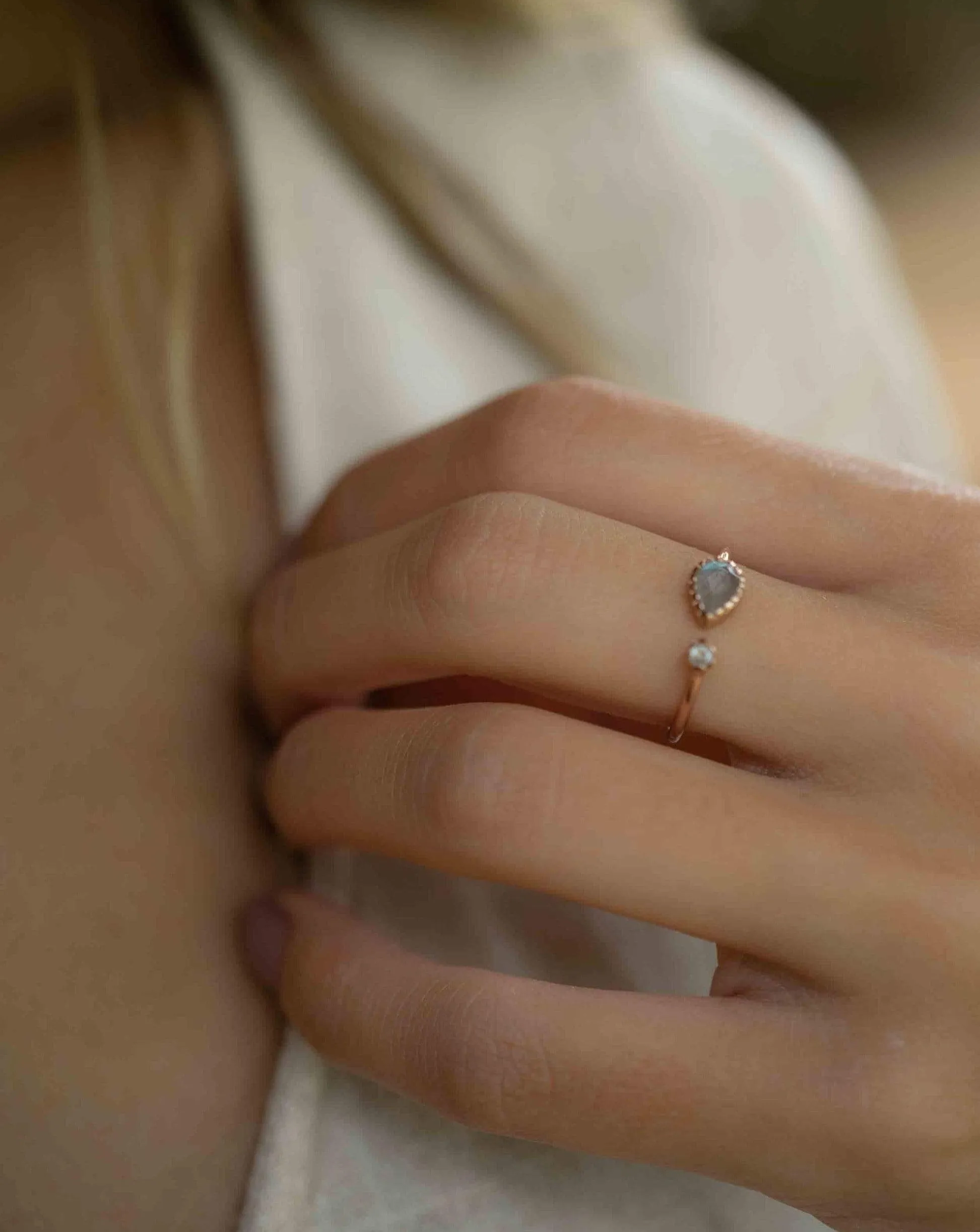 Pietra Ring * Labradorite * Rose Gold Plated *