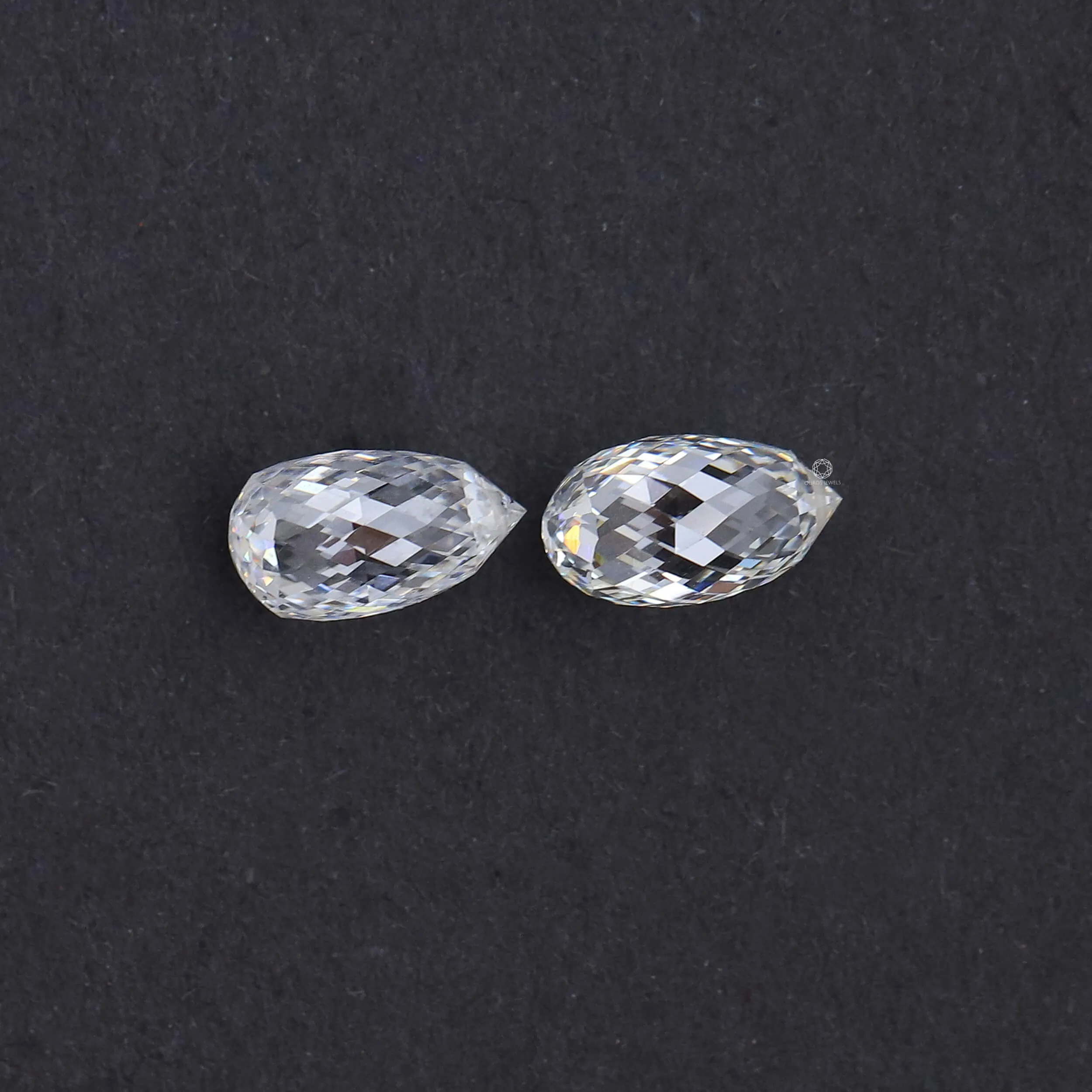 Pineapple Cut Matching Pair Of Lab Grown Diamond