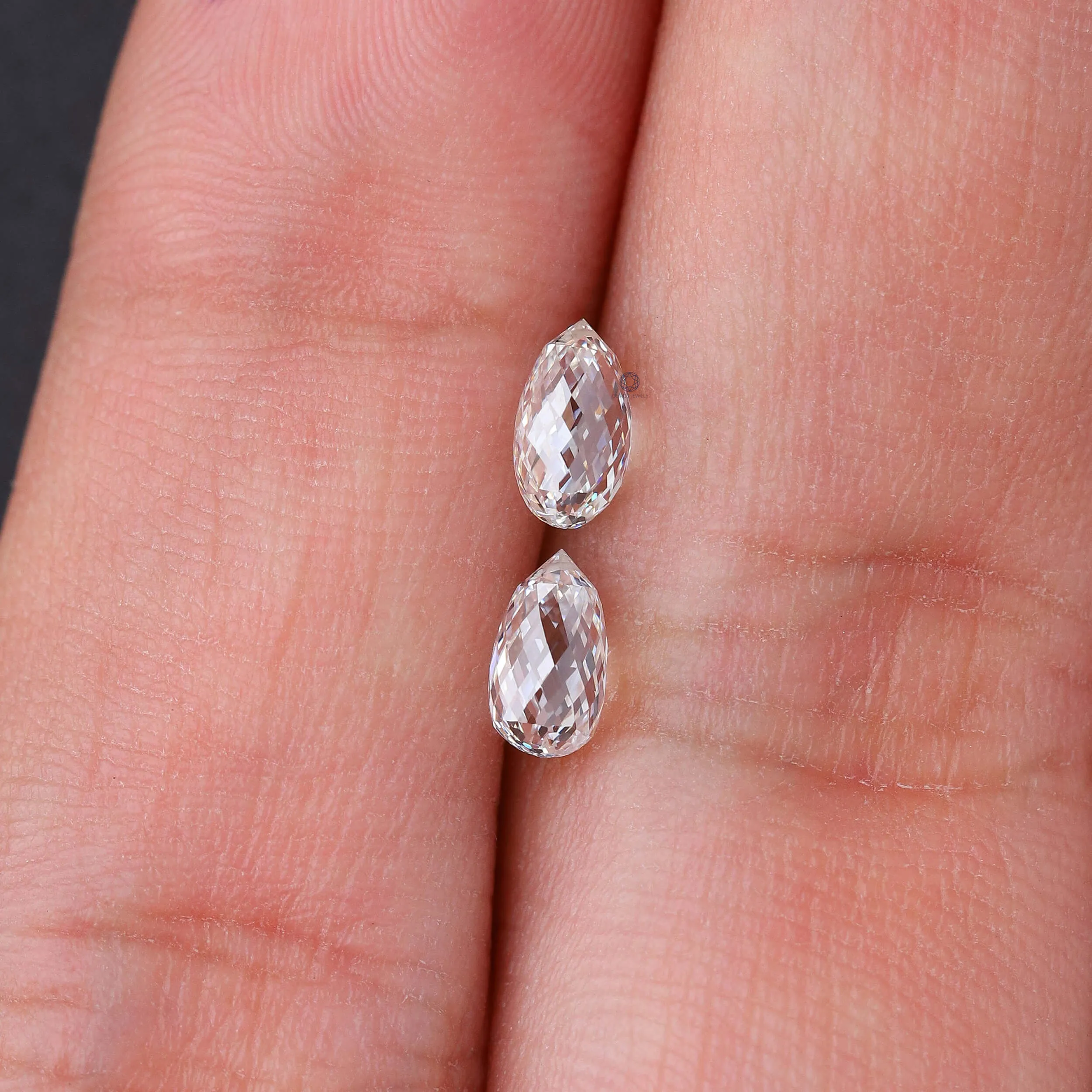 Pineapple Cut Matching Pair Of Lab Grown Diamond