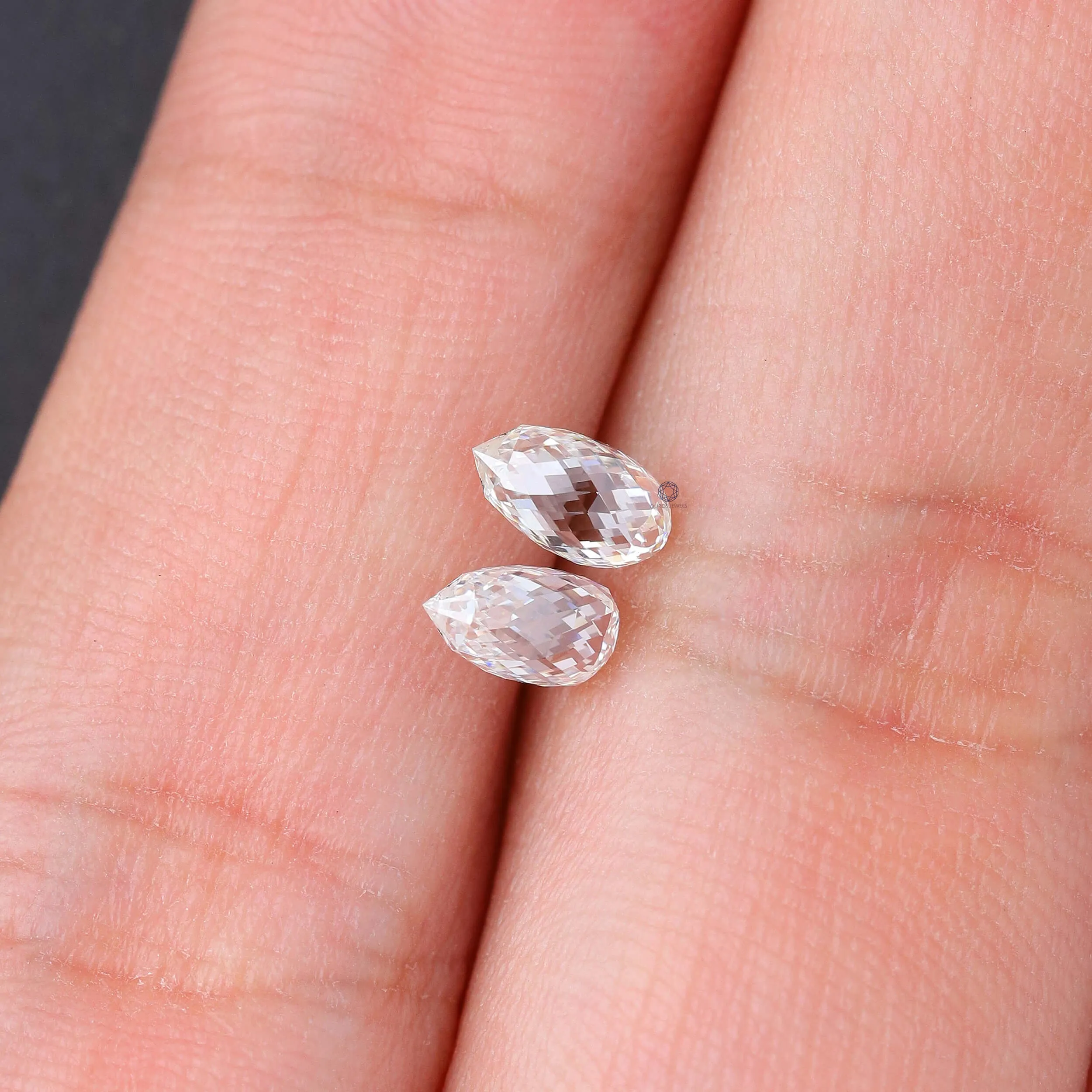 Pineapple Cut Matching Pair Of Lab Grown Diamond