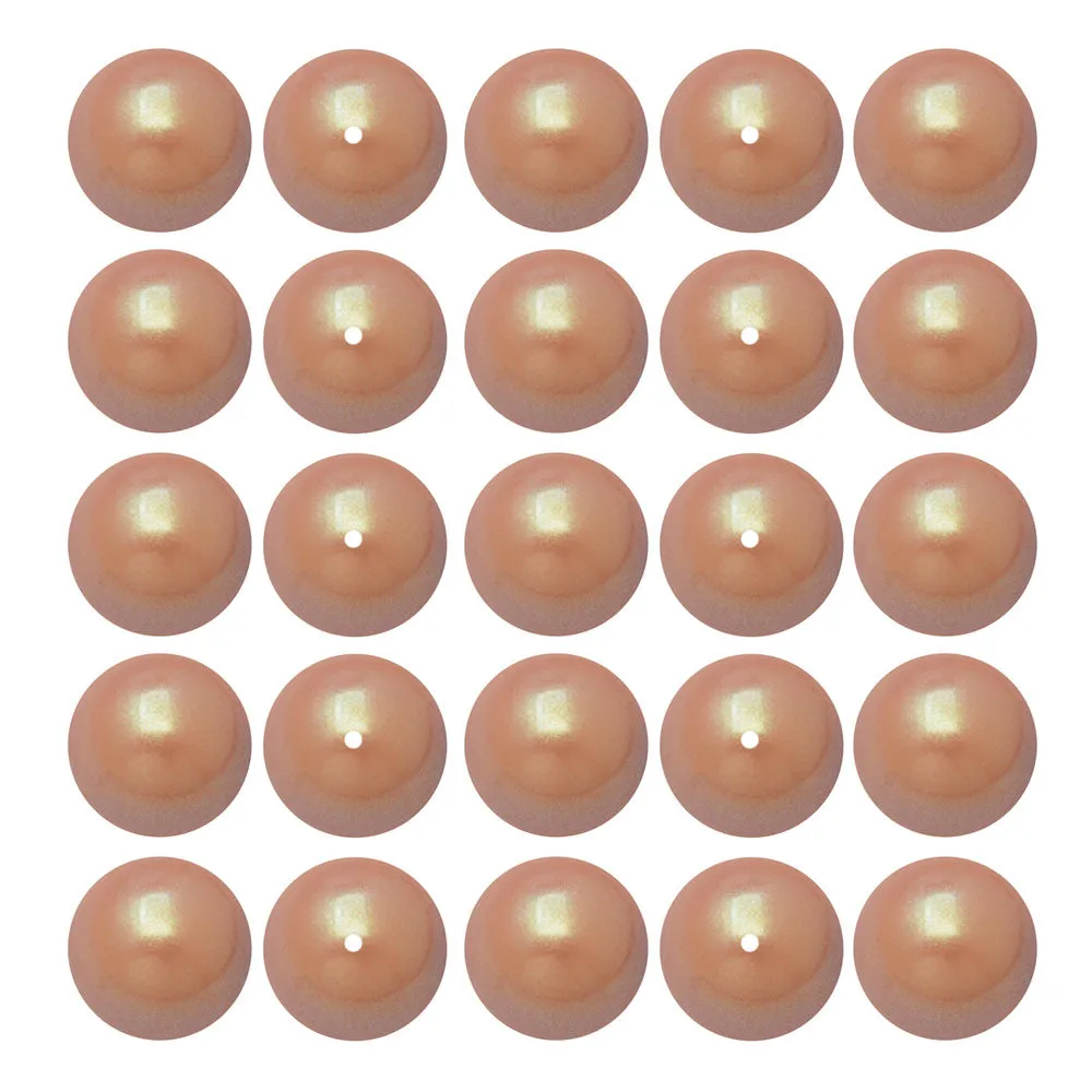 Preciosa Crystal Nacre Pearl, Round 6mm, Pearlescent Pink (25 Pieces)