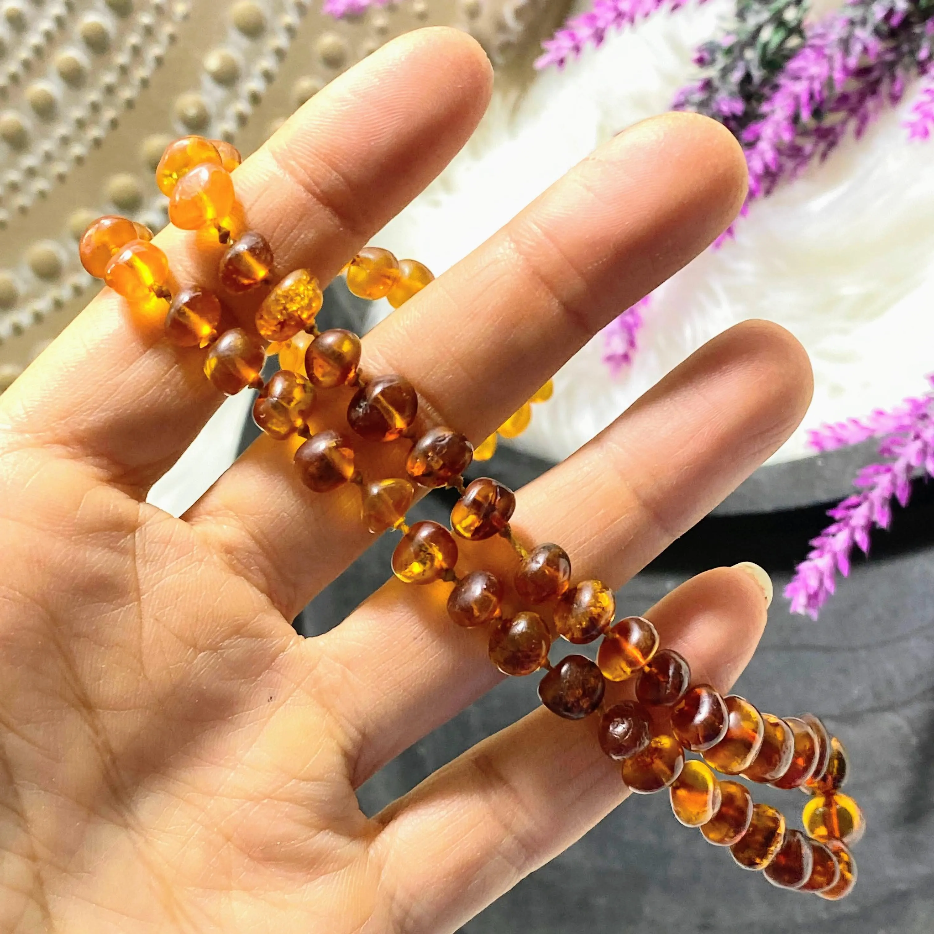 Reserved For Sandy Lithuanian Baltic Amber Polished Multi Color With Screw Clasp 17