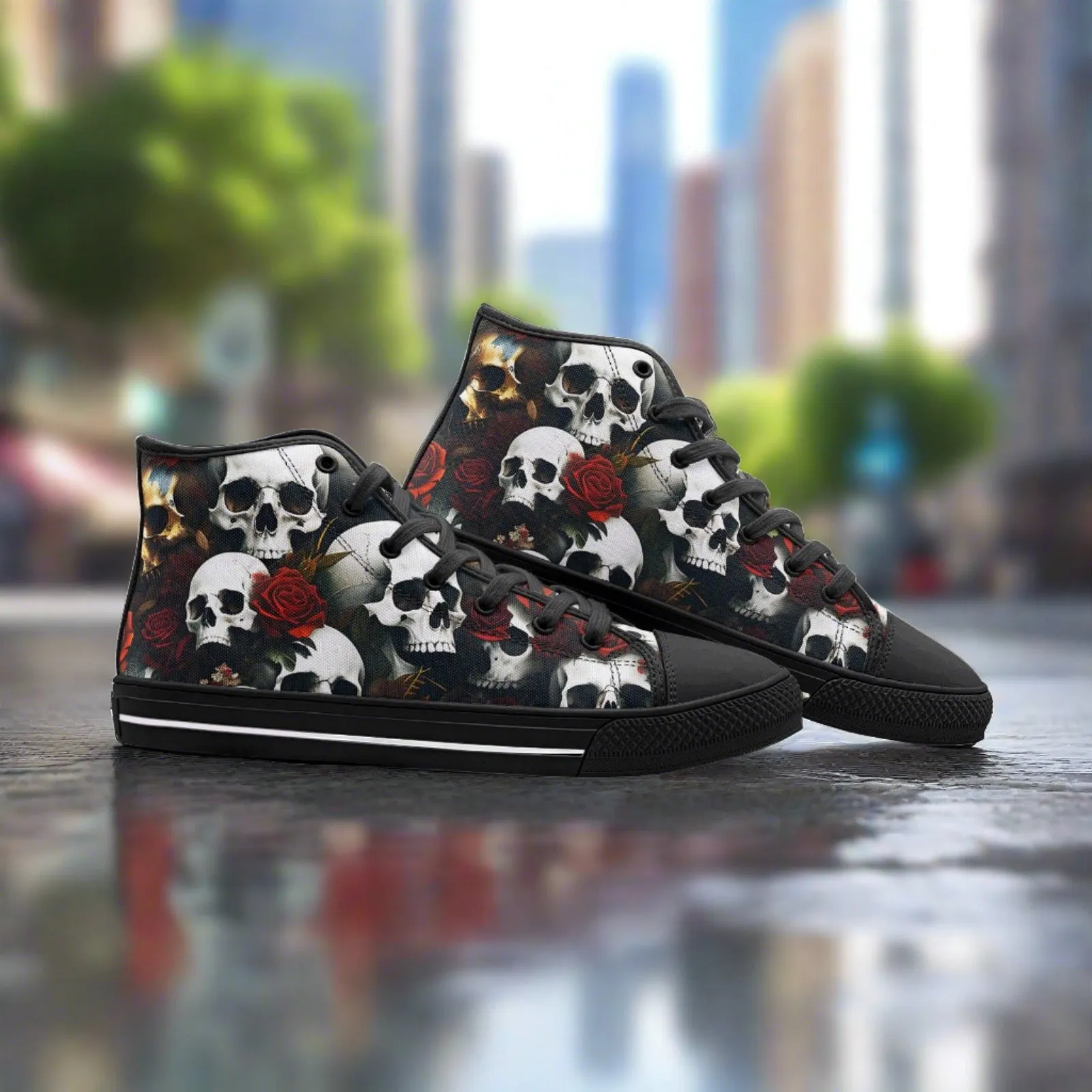 Rose Skulls Dark